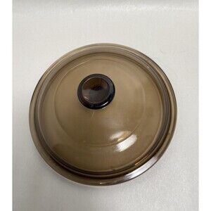Pyrex Corning Ware Visions V 1-C Amber Replacement Glass Lid Only 6 in EUC